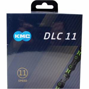 KMC ketting DLC11 black/green 118s