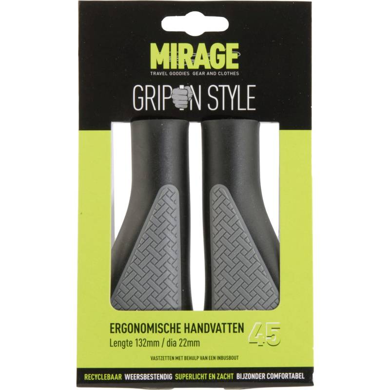 Mirage handvatten Grips in Style 45 zwart/grijs 132/132mm