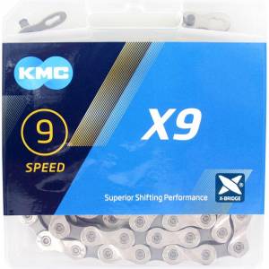 KMC ketting X9 silver/grey 114s