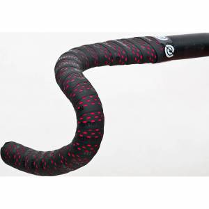 Bikeribbon Stuurlint PU Color Perf Zwart - Rood