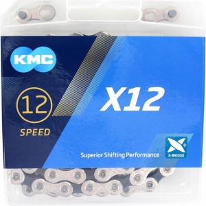 KMC ketting X12 silver/black 126s