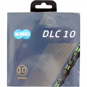 KMC ketting DLC10 black/green 116s